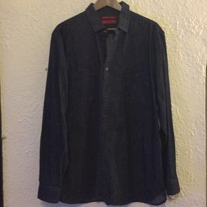 ALFANI DENIM BUTTON UP